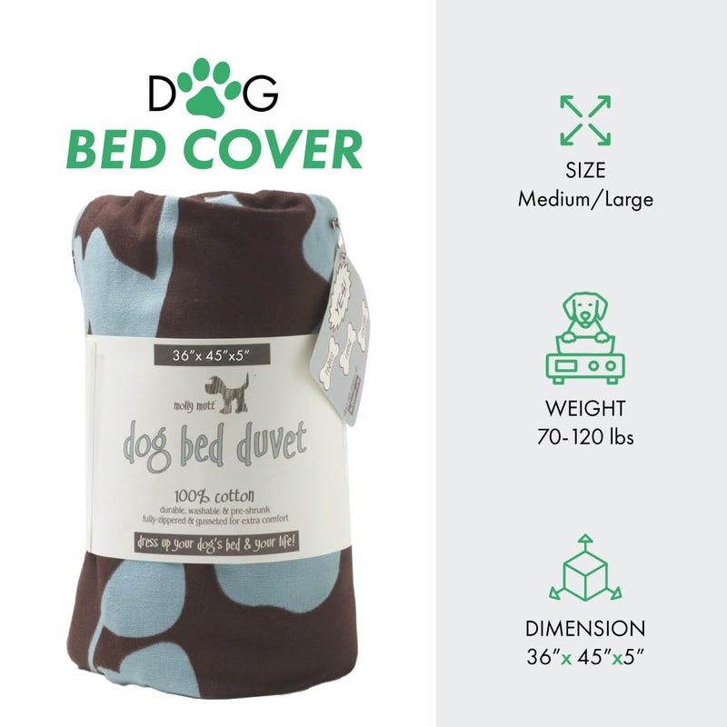 Molly Mutt Huge Dog Bed Cover - Your Hand in Mine Print - Measures 36â€x45â€x5â€™â€™ - 100% Cotton - Durable - Breathable - Sustainable - Machine Washable Dog Bed Cover - Image 2